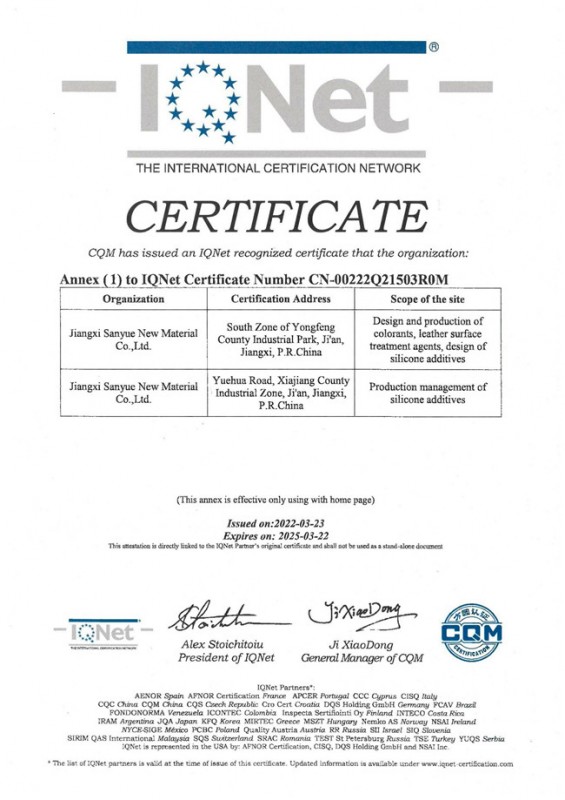 The higher the molecule -ZDHC certificate level 1